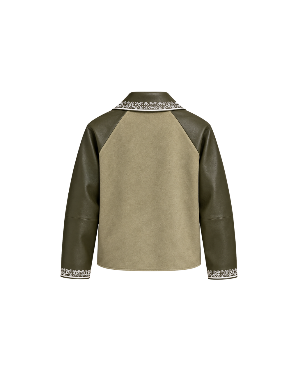 Folded Collar Suede Jacket
