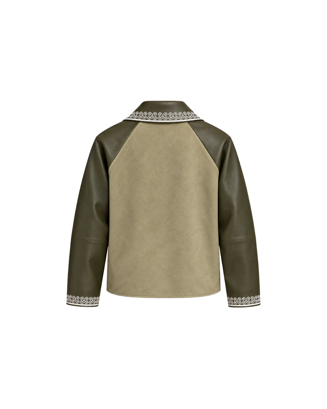 Folded Collar Suede Jacket