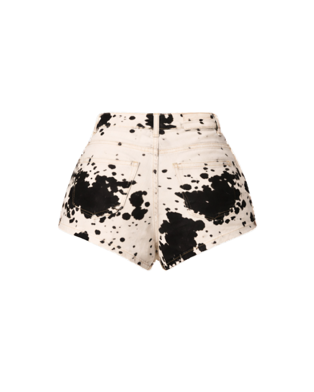 Cowhide High Waist Hot Pants