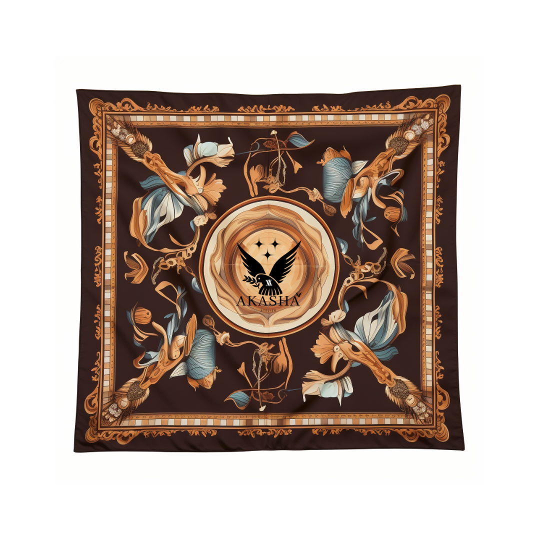 Brown Silk Scarf